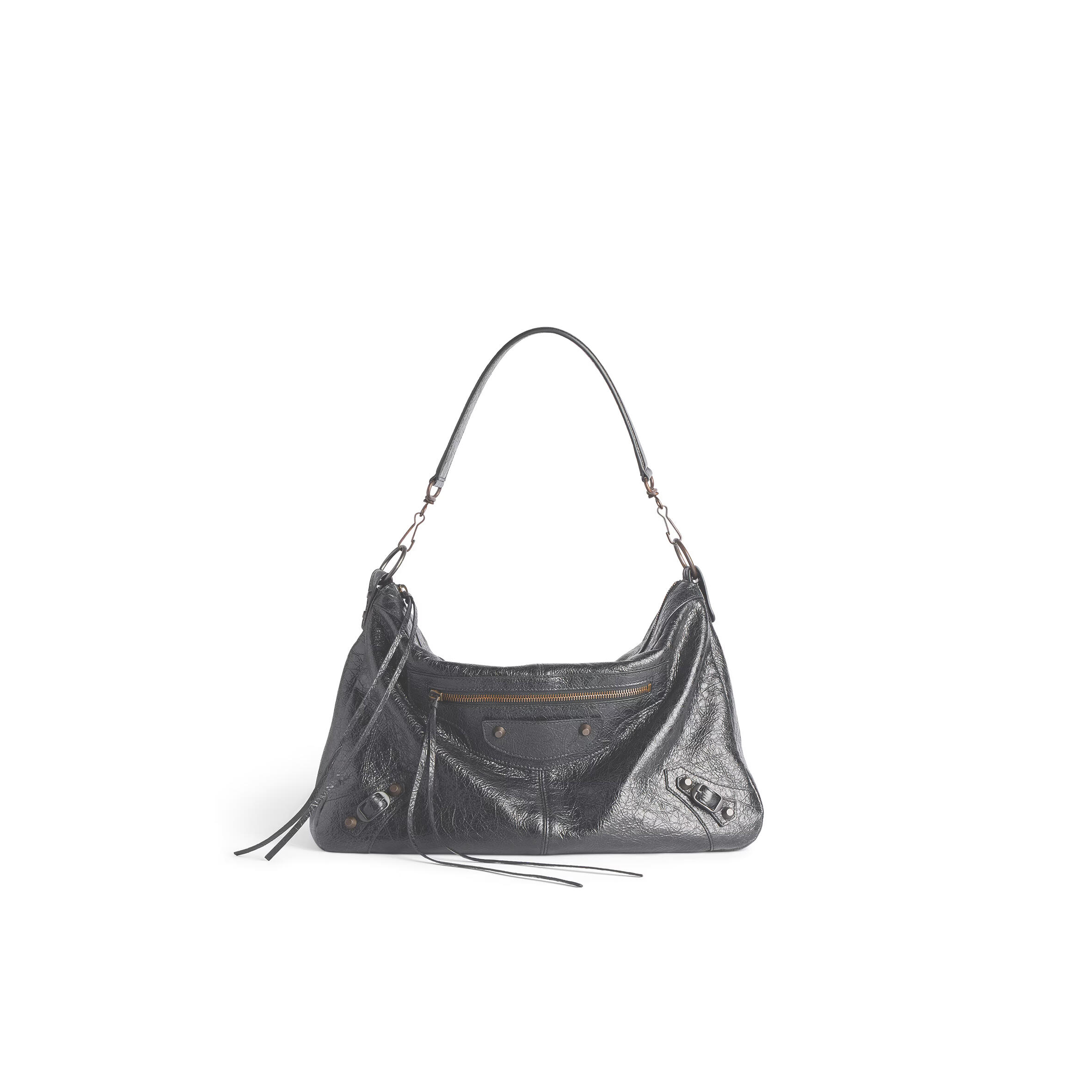 BALENCIAGA MEN'S LE CITY MOTO MEDIUM IN VOLCANIC ROCK 8461862AVEK1000 (39*26*16cm)